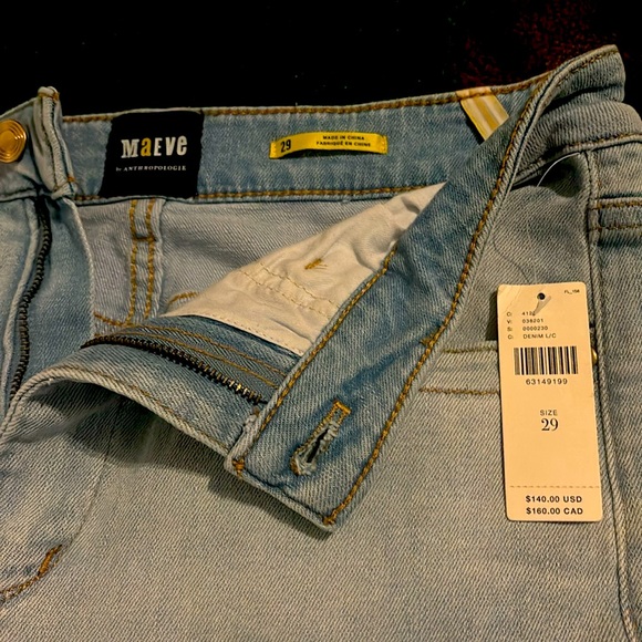 The Ettie High-Rise Crop Wide-Leg Jeans by Maeve - New with Tag - Light Denim - Picture 3 of 8